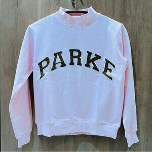PARKE Pink Mock Neck Sweatshirt